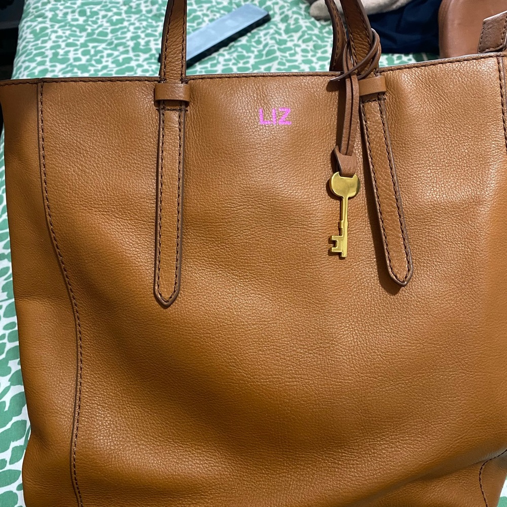 Fossil Leather Tote Bag/Backpack